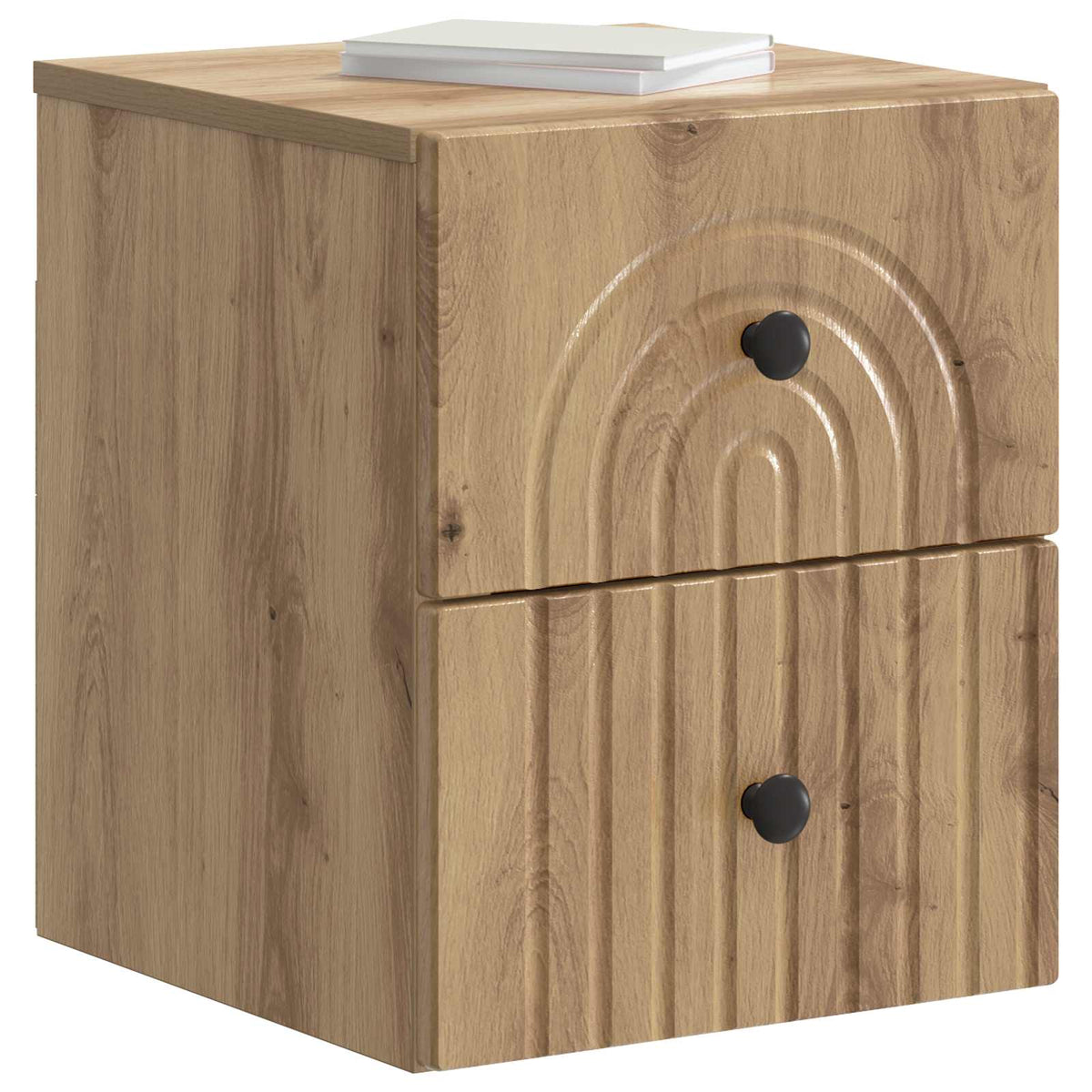 vidaXL Wall-Mounted Bedside Cabinet 2 pcs Artisan Oak