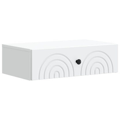 vidaXL Wall-Mounted Side Table White 59 x 34.5 x 17 cm Engineered Wood