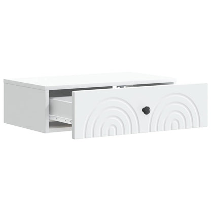 vidaXL Wall-Mounted Side Table White 59 x 34.5 x 17 cm Engineered Wood
