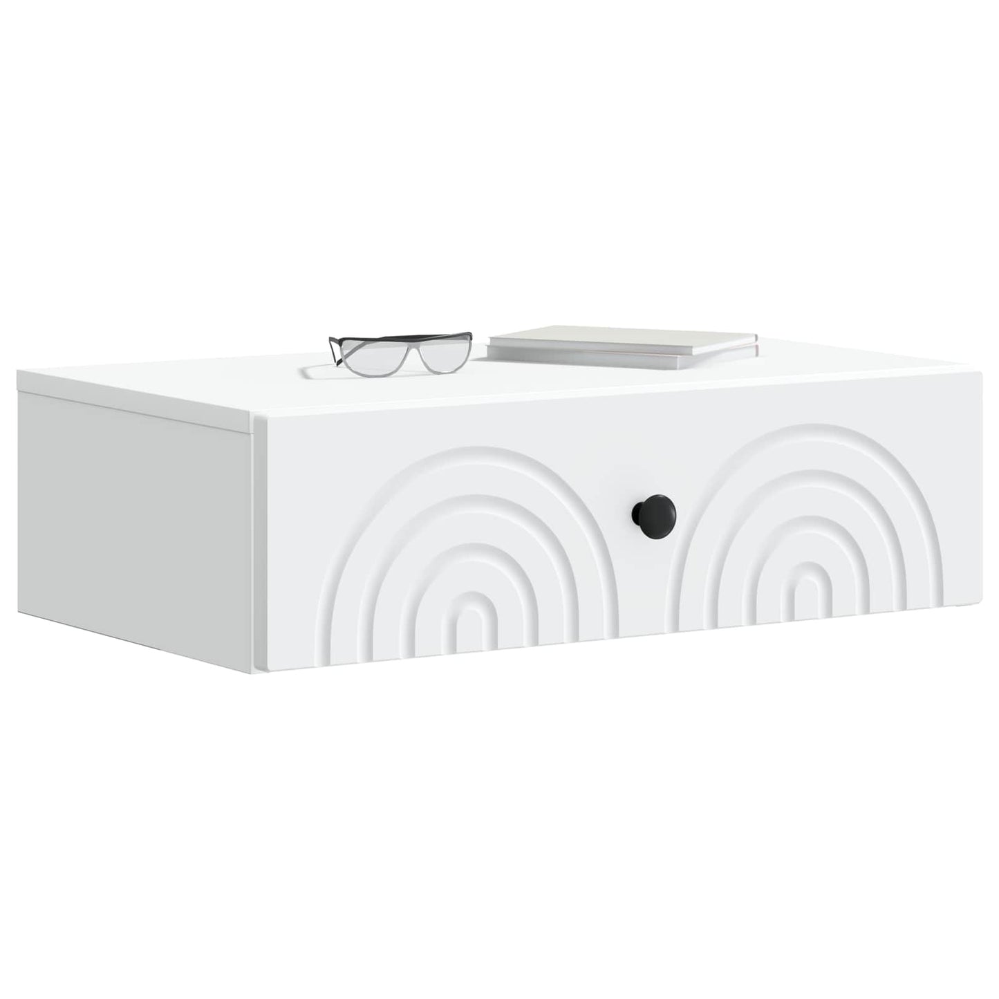 vidaXL Wall-Mounted Side Table White 59 x 34.5 x 17 cm Engineered Wood