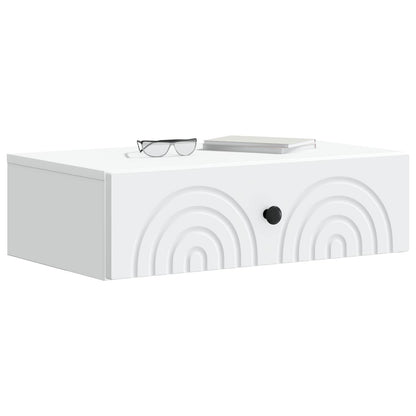 vidaXL Wall-Mounted Side Table White 59 x 34.5 x 17 cm Engineered Wood
