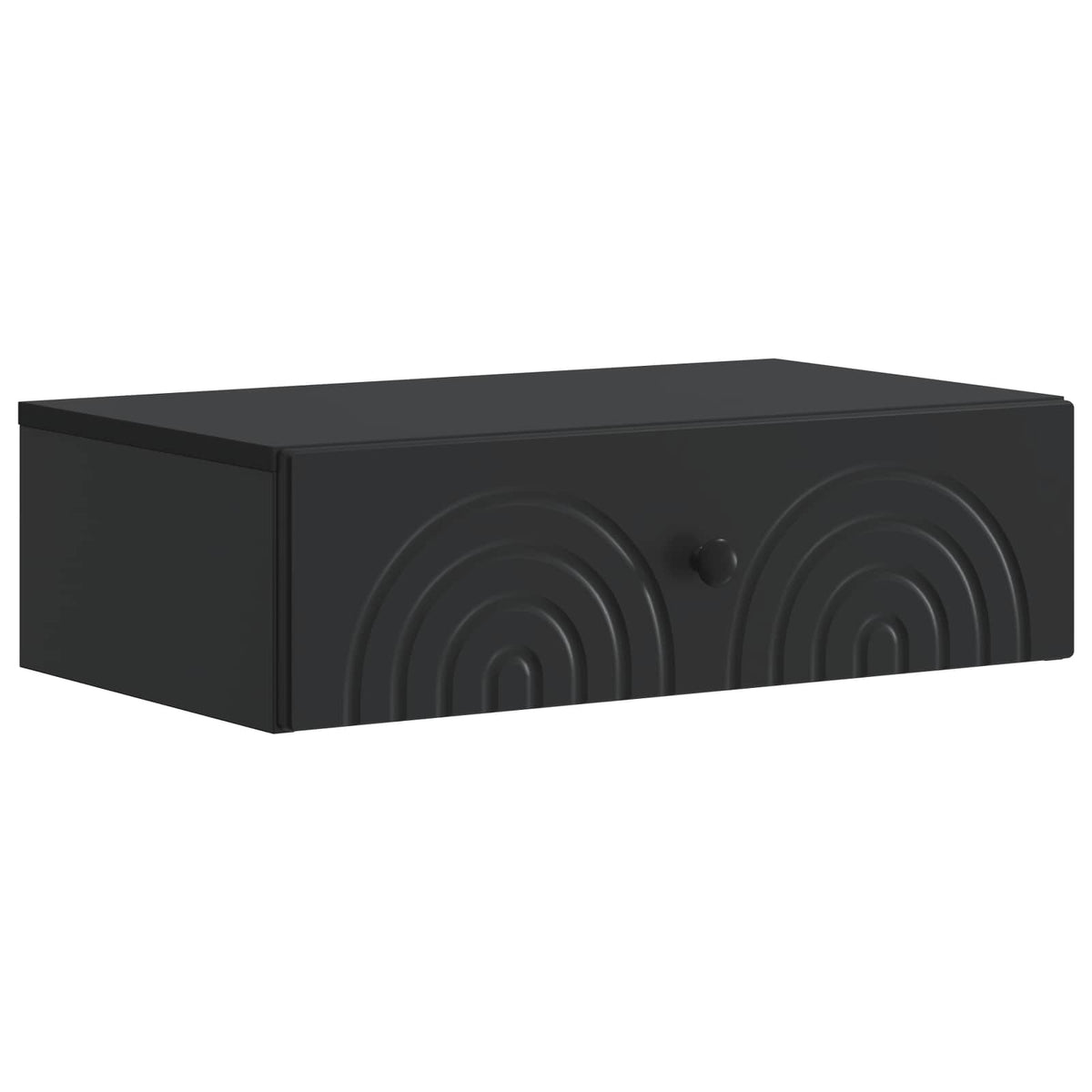 vidaXL Wall-Mounted Side Table 59 x 34.5 x 17 cm Engineered Wood Black