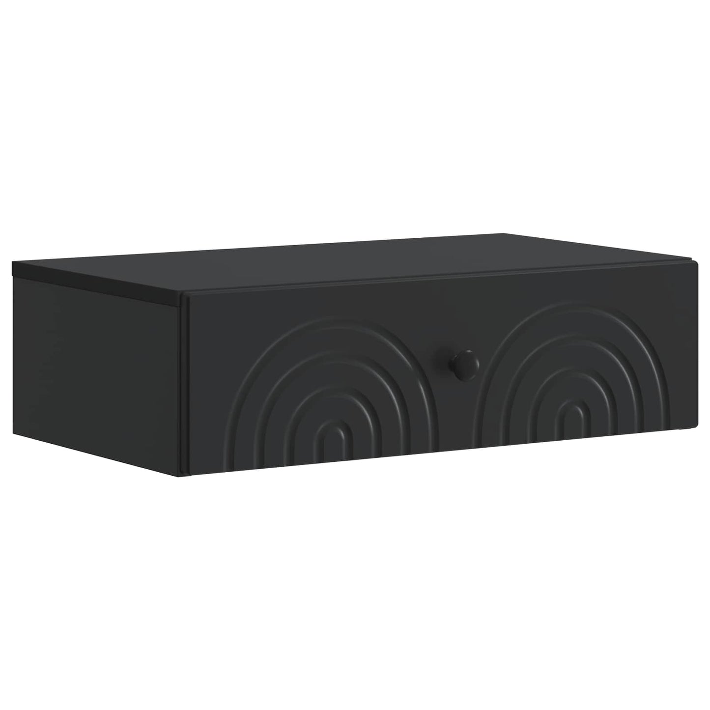 vidaXL Wall-Mounted Side Table Black 59 x 34.5 x 17 cm Engineered Wood