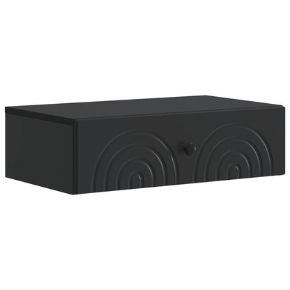 vidaXL Wall-Mounted Side Table Black 59 x 34.5 x 17 cm Engineered Wood