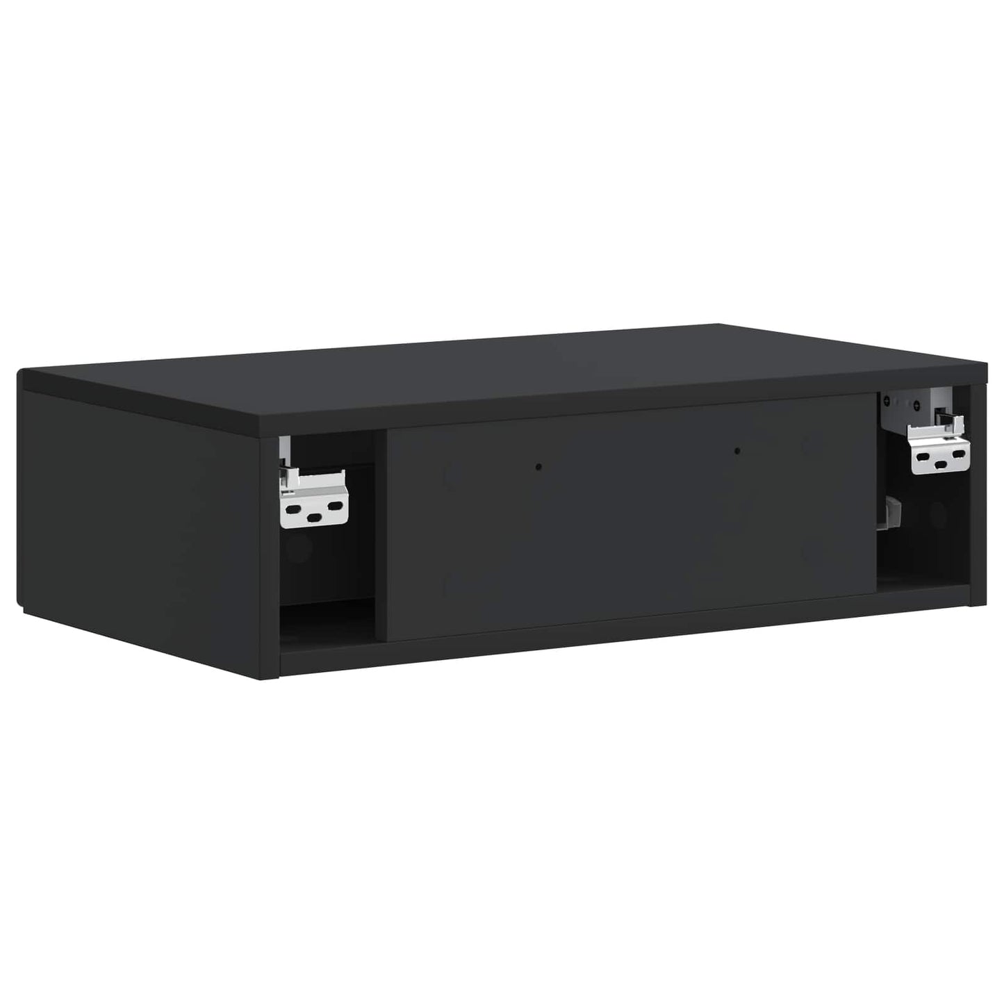 vidaXL Wall-Mounted Side Table Black 59 x 34.5 x 17 cm Engineered Wood
