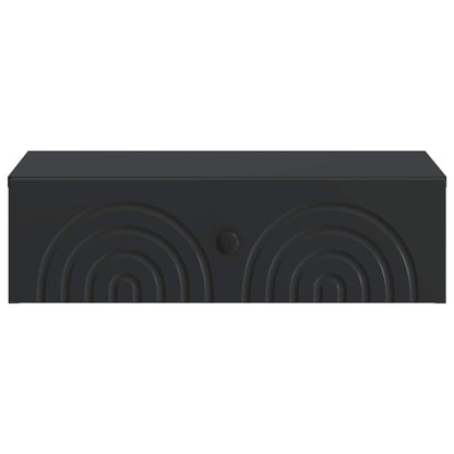 vidaXL Wall-Mounted Side Table Black 59 x 34.5 x 17 cm Engineered Wood