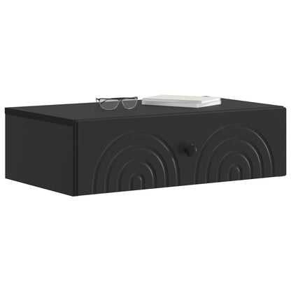 vidaXL Wall-Mounted Side Table Black 59 x 34.5 x 17 cm Engineered Wood