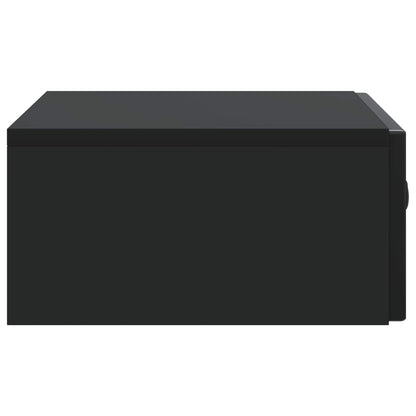 vidaXL Wall-Mounted Side Table Black 59 x 34.5 x 17 cm Engineered Wood