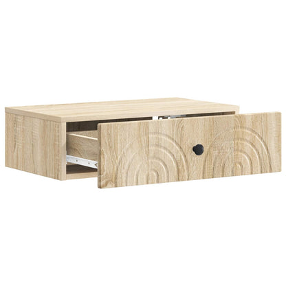 vidaXL Wall-Mounted Side Table 59 x 34.5 x 17 cm Engineered Wood