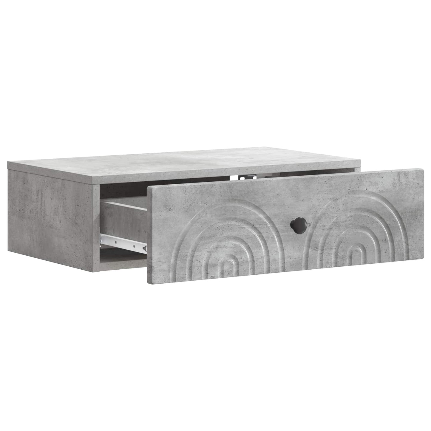 vidaXL Wall-Mounted Side Table Concrete Grey 59 x 34.5 x 17 cm