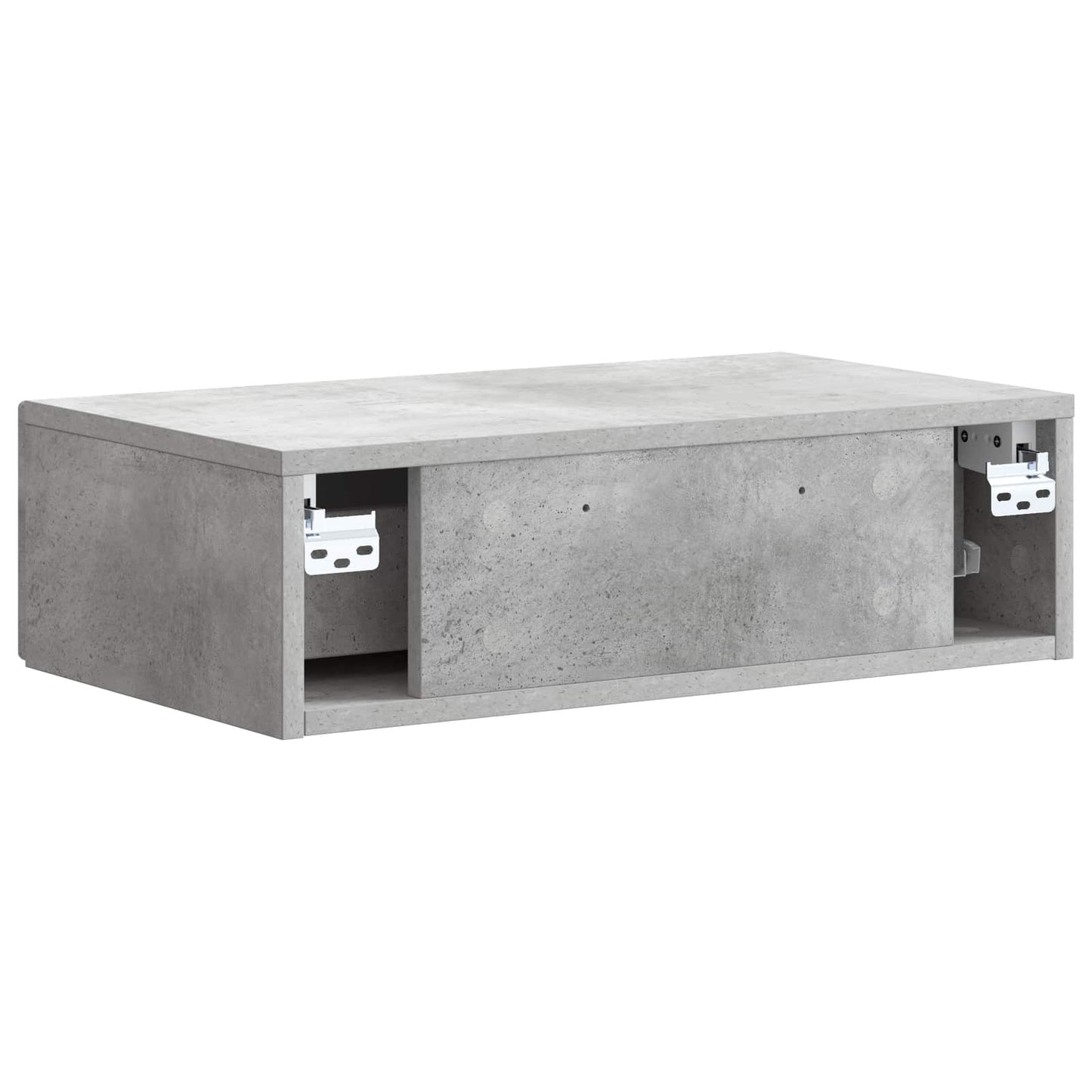 vidaXL Wall-Mounted Side Table Concrete Grey 59 x 34.5 x 17 cm
