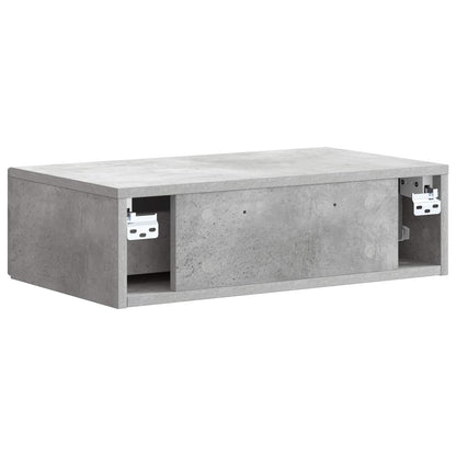 vidaXL Wall-Mounted Side Table Concrete Grey 59 x 34.5 x 17 cm