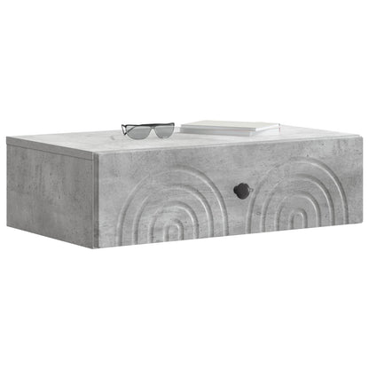 vidaXL Wall-Mounted Side Table Concrete Grey 59 x 34.5 x 17 cm
