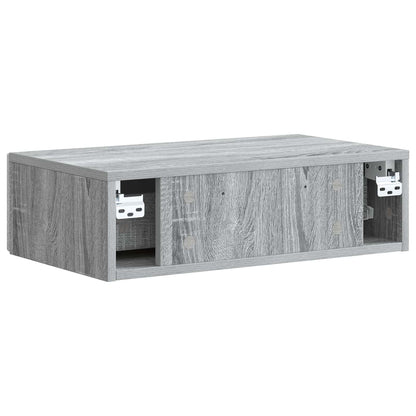 vidaXL Wall-Mounted Side Table Grey Sonoma 59 x 34.5 x 17 cm