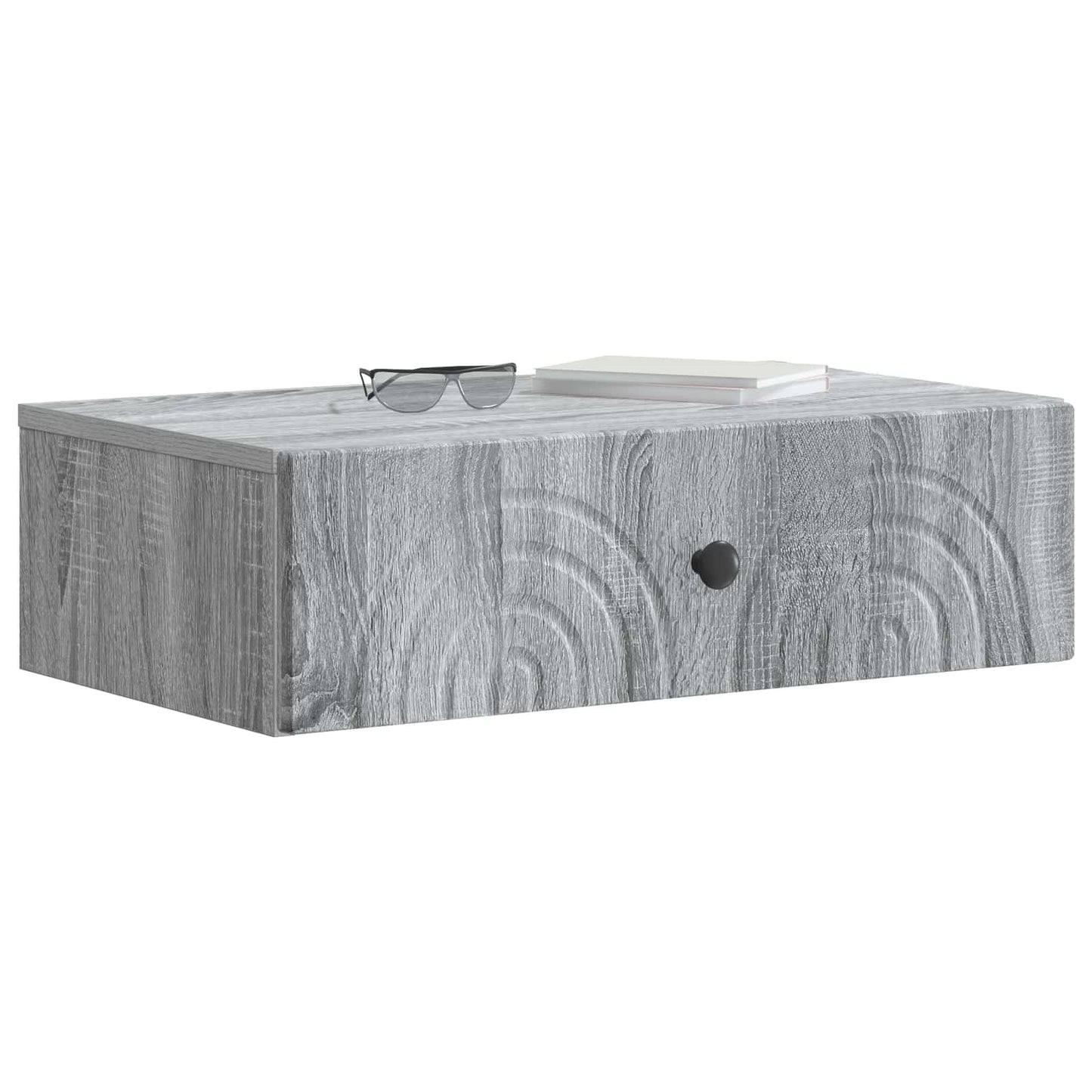 vidaXL Wall-Mounted Side Table Grey Sonoma 59 x 34.5 x 17 cm