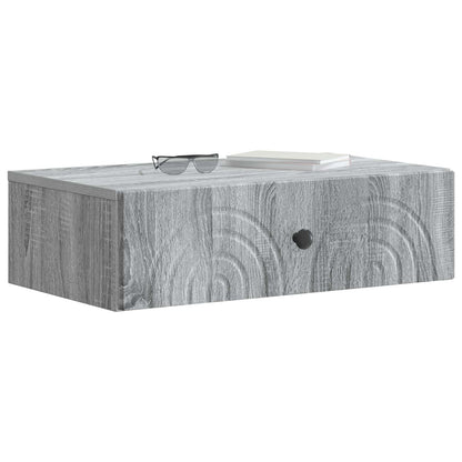 vidaXL Wall-Mounted Side Table Grey Sonoma 59 x 34.5 x 17 cm