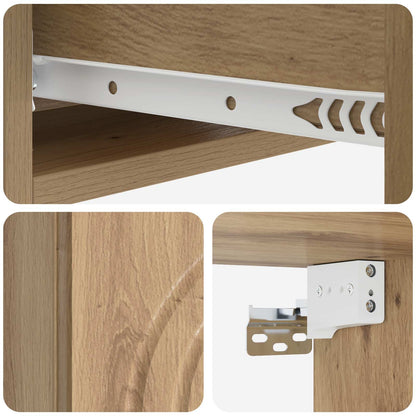 vidaXL Wall-Mounted Side Table 59 x 34.5 x 17 cm Engineered Wood