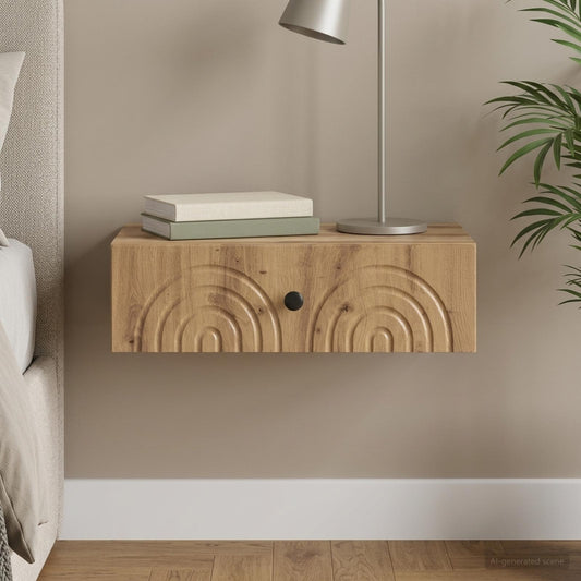 vidaXL Wall-Mounted Side Table 59 x 34.5 x 17 cm Engineered Wood