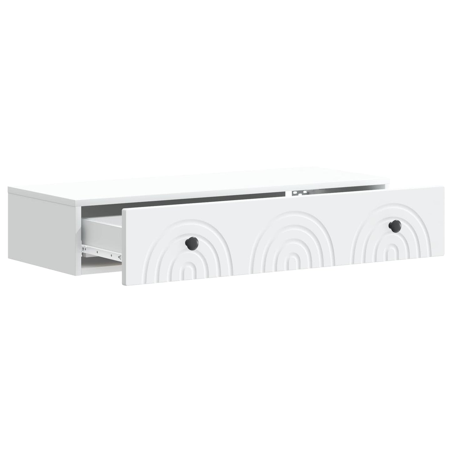 vidaXL Wall-Mounted Side Table Wall-mounted White 87.5 x 34.5 x 17 cm