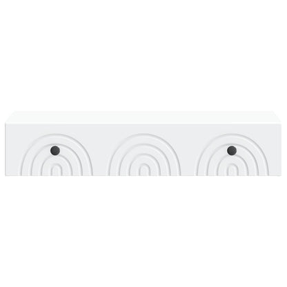 vidaXL Wall-Mounted Side Table Wall-mounted White 87.5 x 34.5 x 17 cm