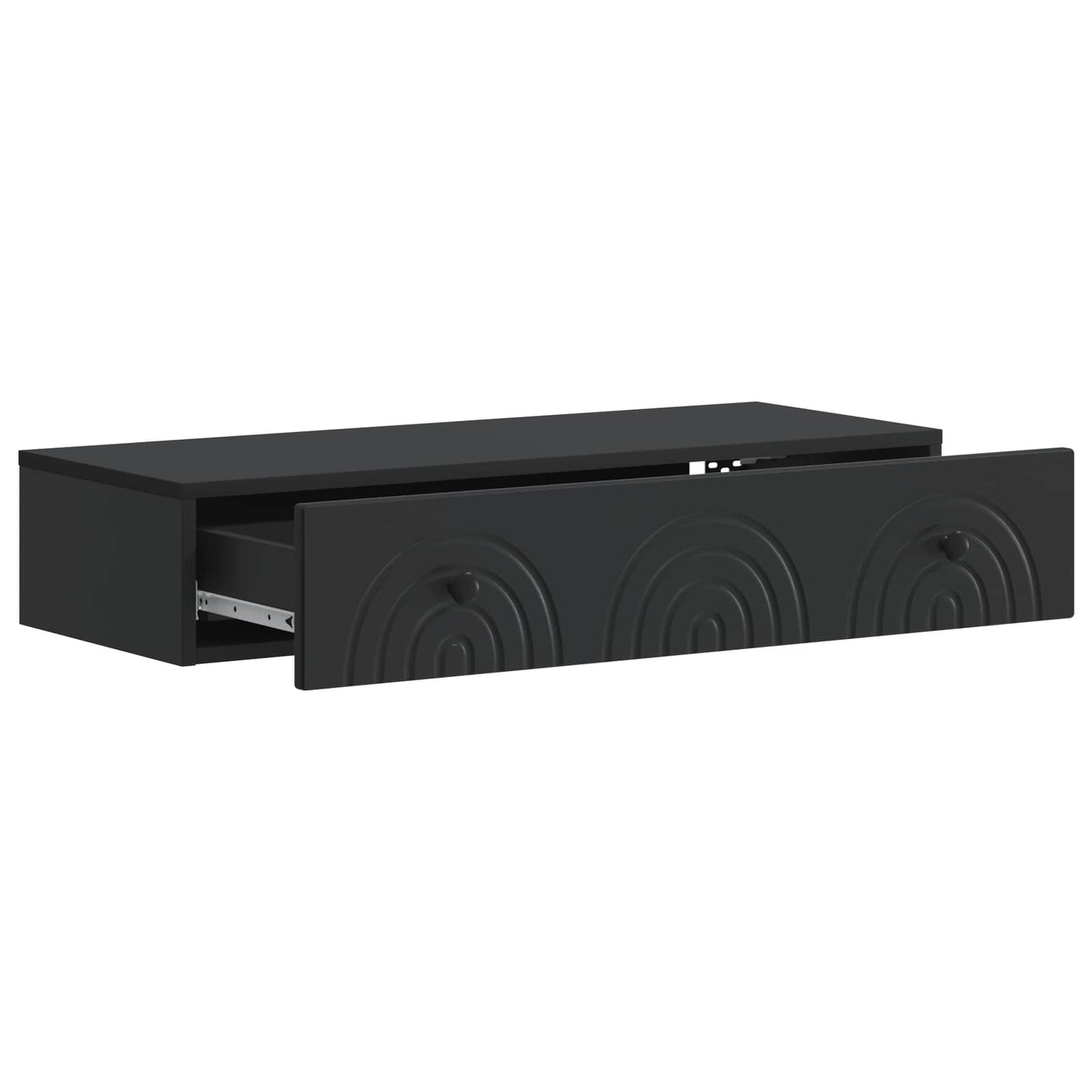 vidaXL Wall-Mounted Side Table Wall-mounted Black 87.5 x 34.5 x 17 cm