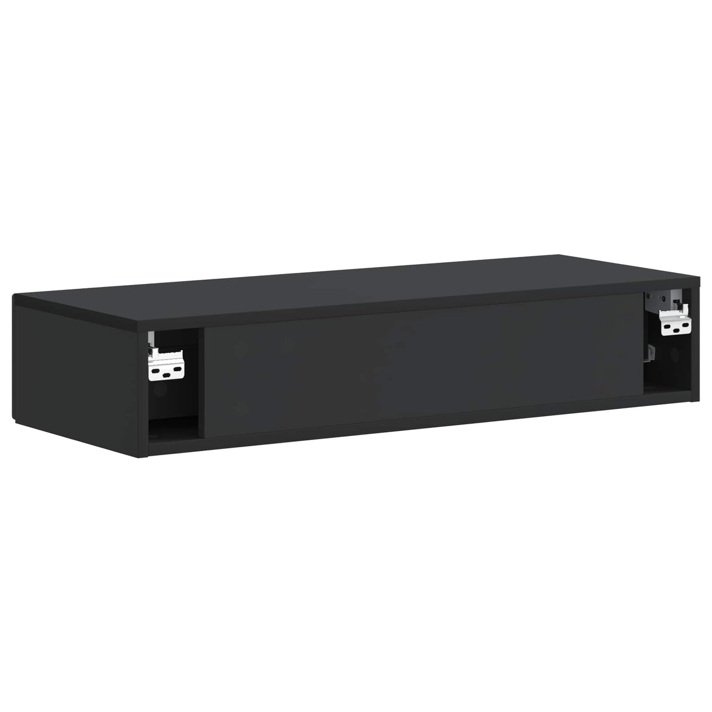 vidaXL Wall-Mounted Side Table Wall-mounted Black 87.5 x 34.5 x 17 cm