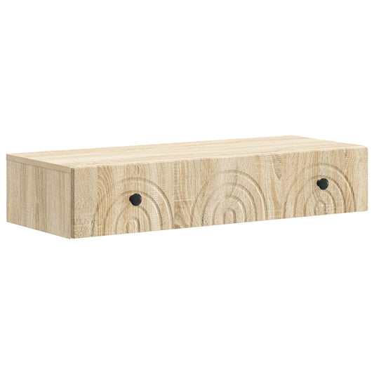 vidaXL Wall-Mounted Side Table Sonoma Oak 87.5 x 34.5 x 17 cm