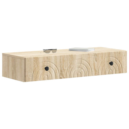 vidaXL Wall-Mounted Side Table Sonoma Oak 87.5 x 34.5 x 17 cm