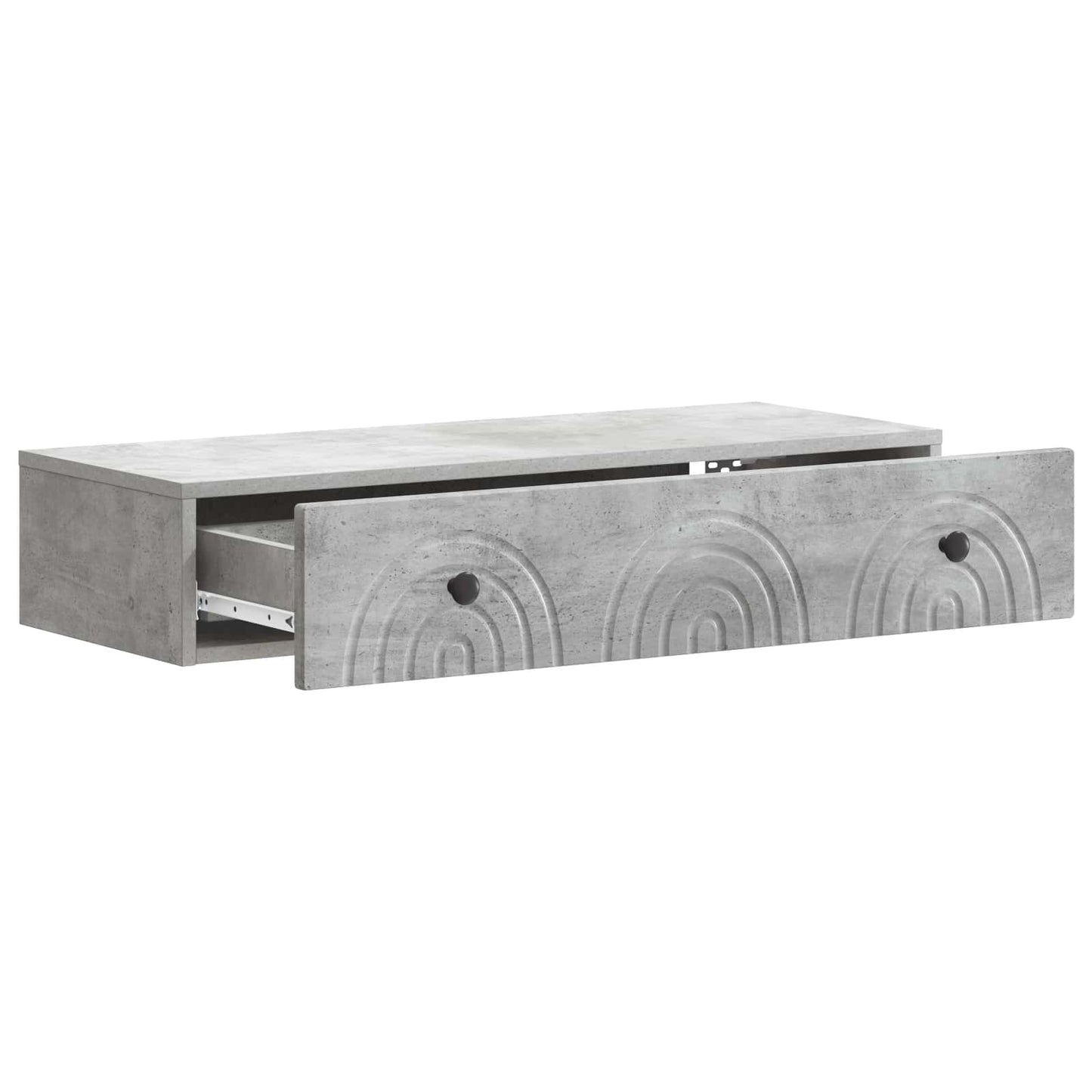 vidaXL Wall-Mounted Side Table Concrete Grey 87.5 x 34.5 x 17 cm