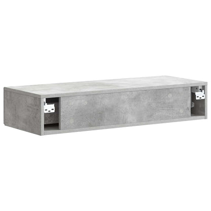 vidaXL Wall-Mounted Side Table Concrete Grey 87.5 x 34.5 x 17 cm