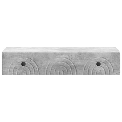 vidaXL Wall-Mounted Side Table Concrete Grey 87.5 x 34.5 x 17 cm