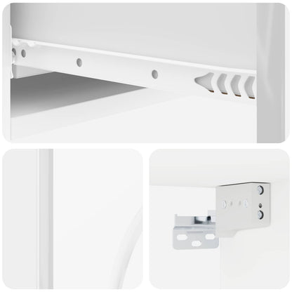 vidaXL Wall-Mounted Side Table High Gloss White 87.5 x 34.5 x 17 cm