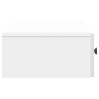 vidaXL Wall-Mounted Side Table High Gloss White 87.5 x 34.5 x 17 cm