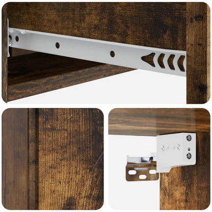 vidaXL Wall-Mounted Side Table Smoked Oak 87.5 x 34.5 x 17 cm