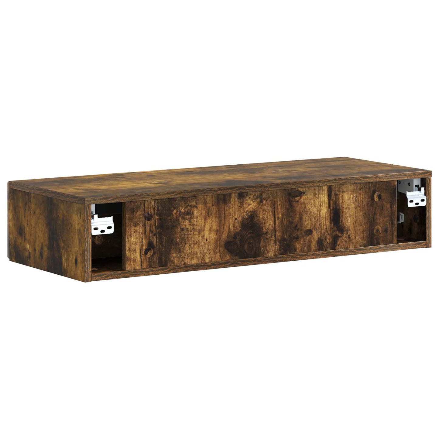 vidaXL Wall-Mounted Side Table Smoked Oak 87.5 x 34.5 x 17 cm