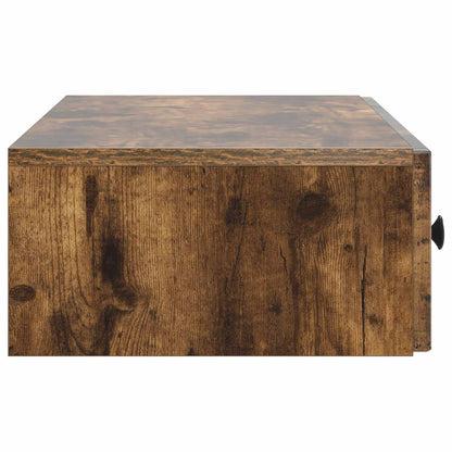 vidaXL Wall-Mounted Side Table Smoked Oak 87.5 x 34.5 x 17 cm
