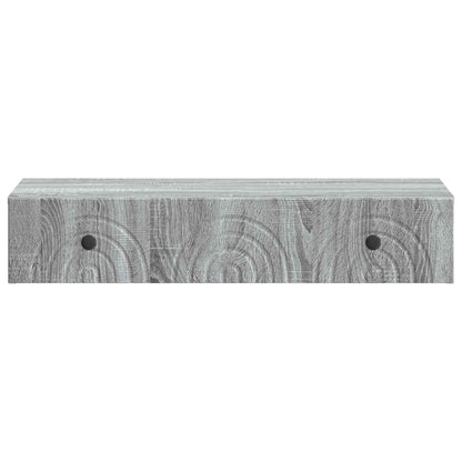 vidaXL Wall-Mounted Side Table Grey Sonoma 87.5 x 34.5 x 17 cm