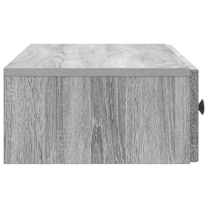 vidaXL Wall-Mounted Side Table Grey Sonoma 87.5 x 34.5 x 17 cm