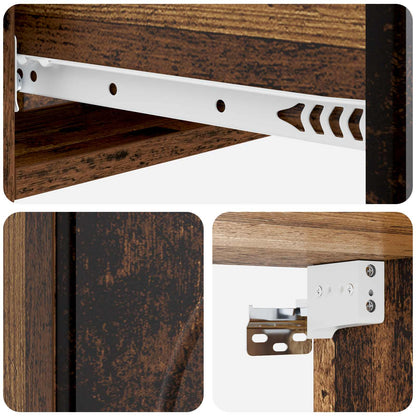 vidaXL Wall-Mounted Side Table Old Wood 87.5 x 34.5 x 17 cm