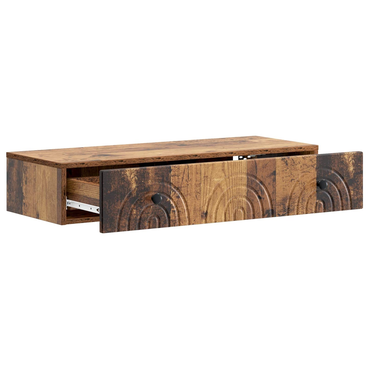 vidaXL Wall-Mounted Side Table Old Wood 87.5 x 34.5 x 17 cm
