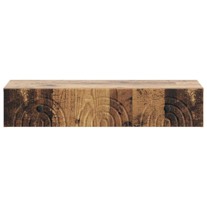 vidaXL Wall-Mounted Side Table Old Wood 87.5 x 34.5 x 17 cm