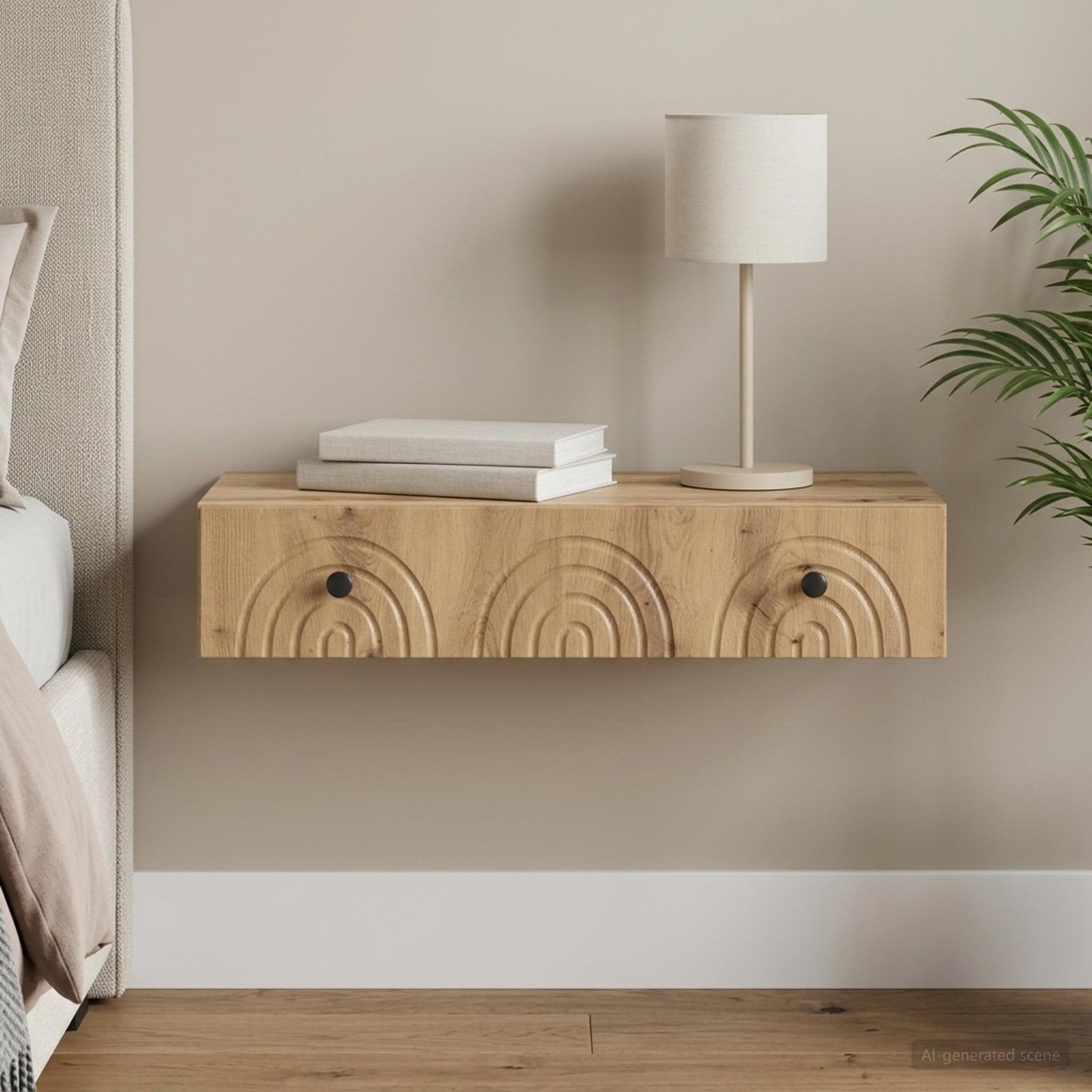 vidaXL Wall-Mounted Side Table 87.5 x 34.5 x 17 cm Engineered Wood