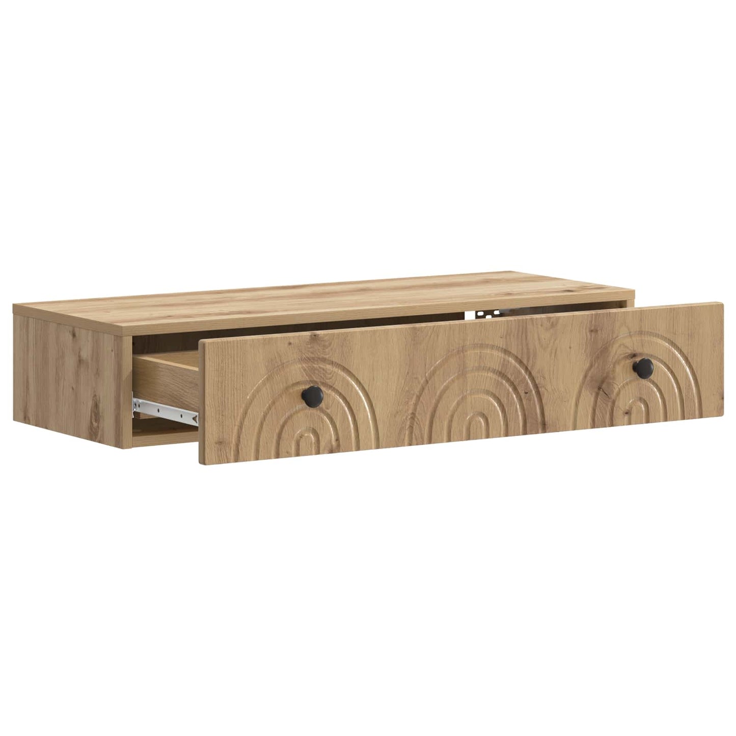 vidaXL Wall-Mounted Side Table Artisan Oak 87.5 x 34.5 x 17 cm