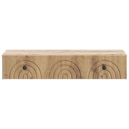 vidaXL Wall-Mounted Side Table Artisan Oak 87.5 x 34.5 x 17 cm