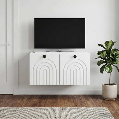 vidaXL Wall-Mounted TV Cabinet White 59.5 x 41 x 30 cm Engineered Wood
