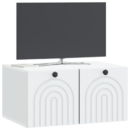 vidaXL Wall-Mounted TV Cabinet White 59.5 x 41 x 30 cm Engineered Wood