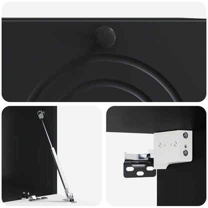 vidaXL Wall-Mounted TV Cabinet Black 59.5 x 41 x 30 cm Engineered Wood