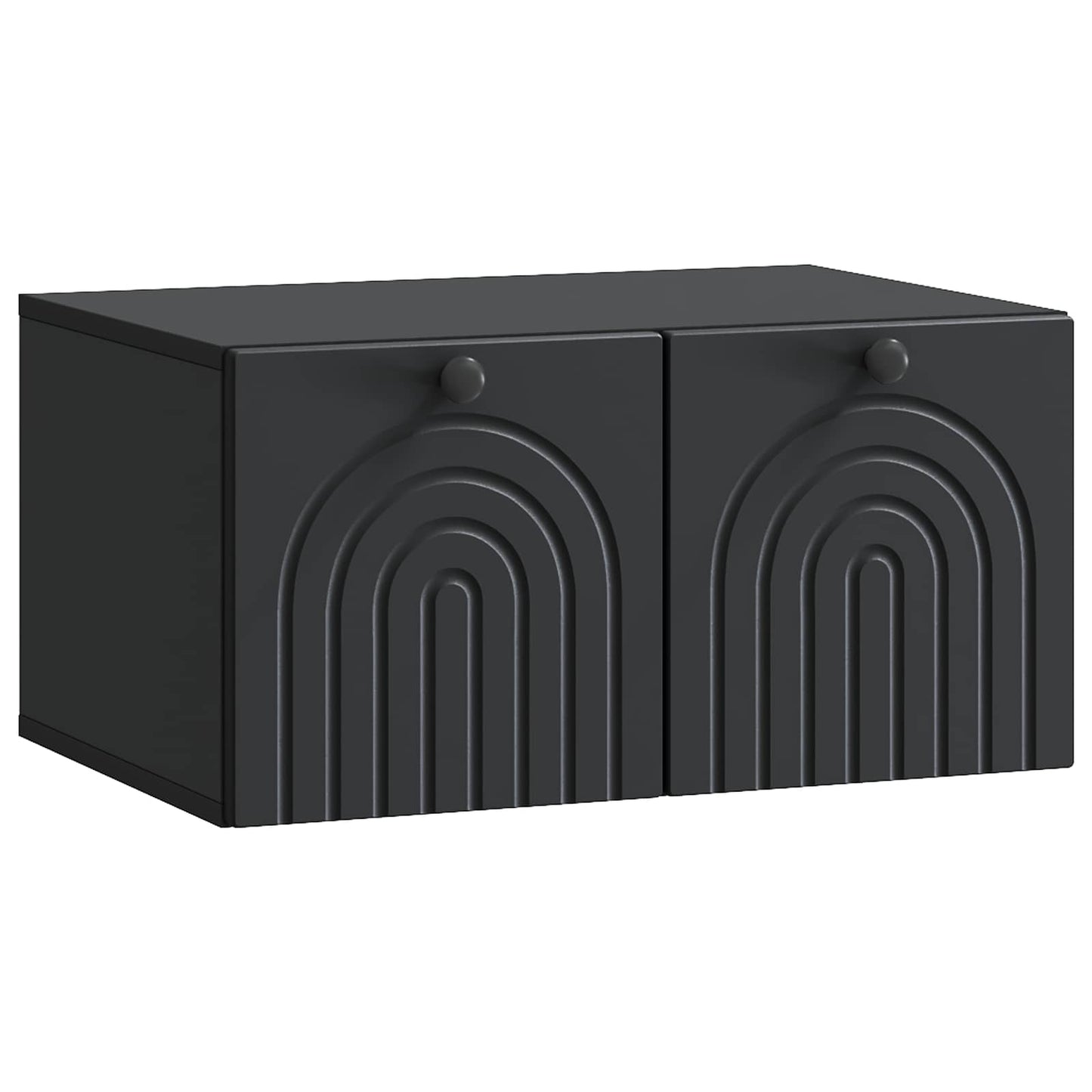 vidaXL Wall-Mounted TV Cabinet Black 59.5 x 41 x 30 cm Engineered Wood