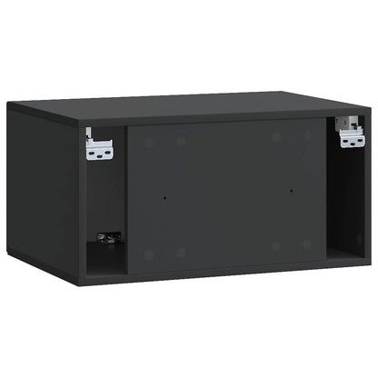 vidaXL Wall-Mounted TV Cabinet Black 59.5 x 41 x 30 cm Engineered Wood