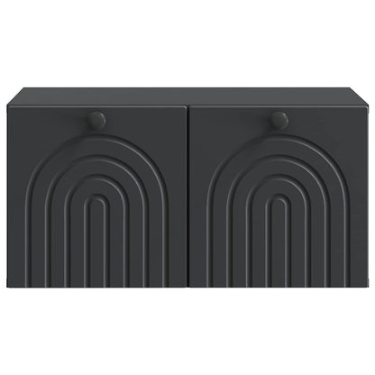 vidaXL Wall-Mounted TV Cabinet Black 59.5 x 41 x 30 cm Engineered Wood